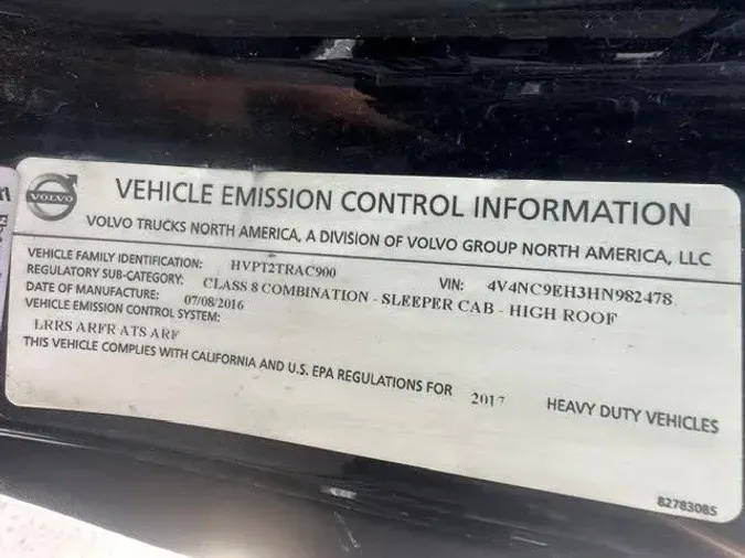 2017 Volvo VNL780dfa3e796747e27f83fe2ebd371d19fea