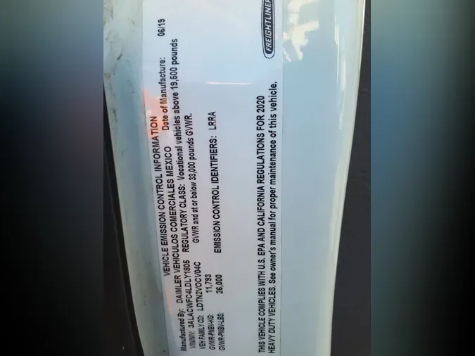 2020 FREIGHTLINER/MERCEDES M2 106e0082bc8693a0384911d80fd96dc11bc