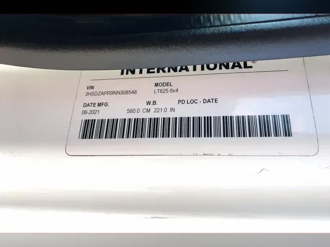 2022 INT LT625 6x4