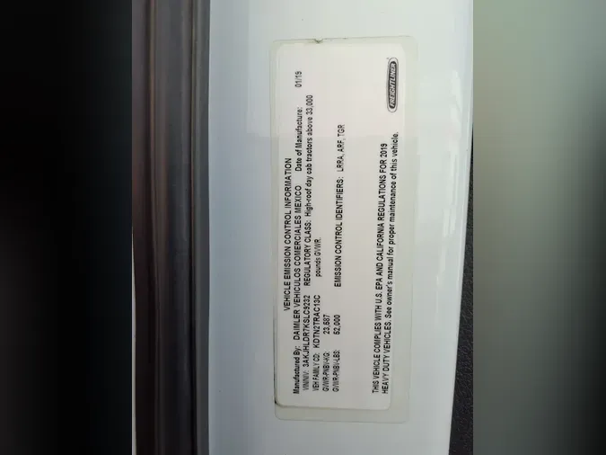 2019 FREIGHTLINER/MERCEDES NEW CASCADIA PX12664