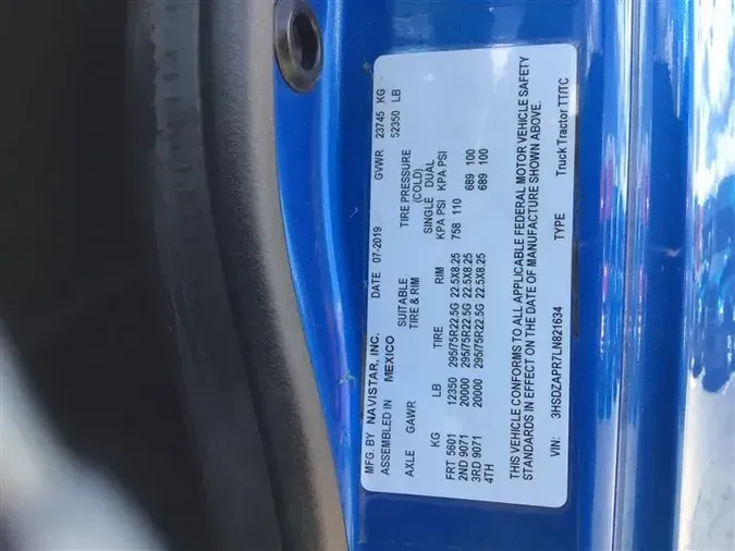 2020 INTERNATIONAL LT625