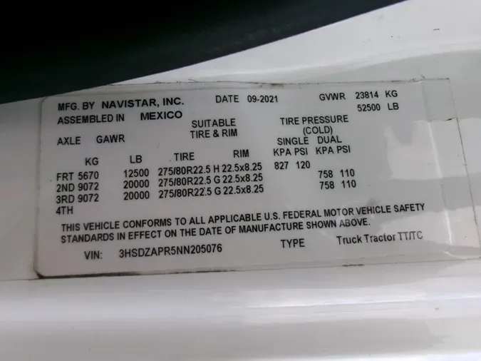 2022 International LT625e17abbec289901f2fba3661c3b938d40