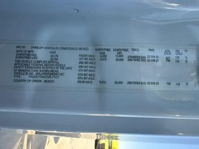 2021 Freightliner Cascadiae185e0ec9b84f750fcb3979ba770bda4