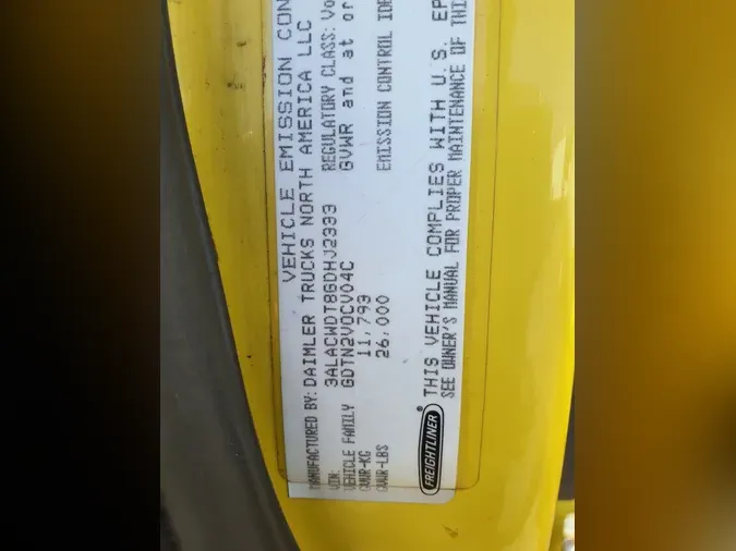 2016 FREIGHTLINER/MERCEDES M2 106