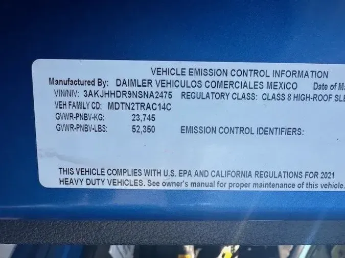 2022 Freightliner Cascadia