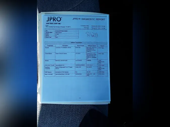 2021 NAVISTAR INTERNATIONAL LT625 DAYCAB T/A