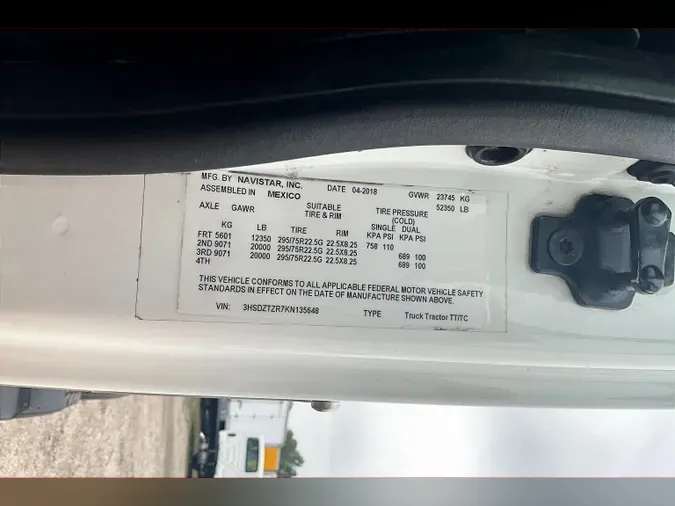 2019 INT LT625 6x4