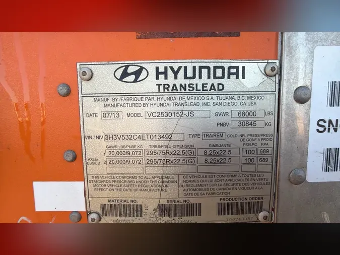 2014 Hyundai VC2530152-JS