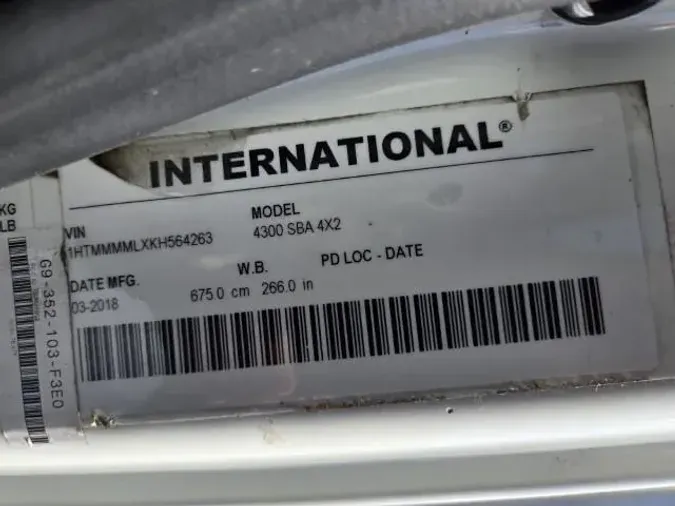 2019 International 4300