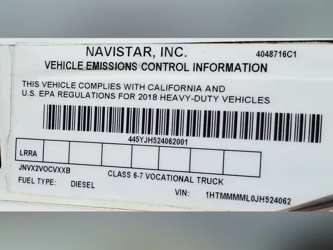 2018 NAVISTAR INTERNATIONAL 4300e75d456865a4fbdb16731a092dd9c27f