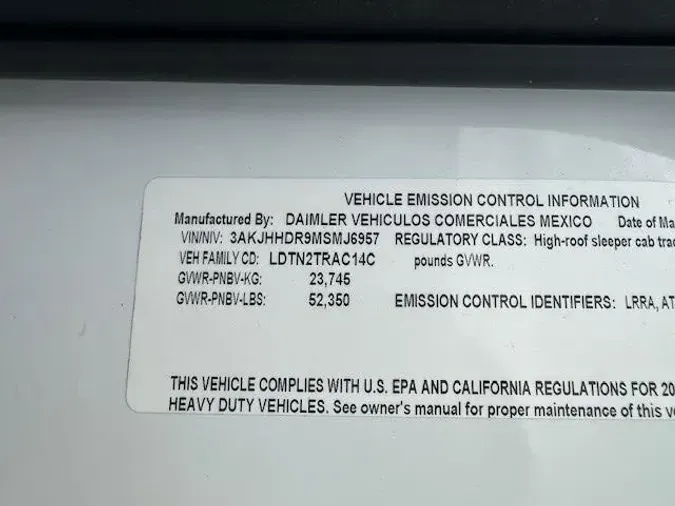 2021 Freightliner Cascadiae771e26f77448ae995bd598977d72f9b