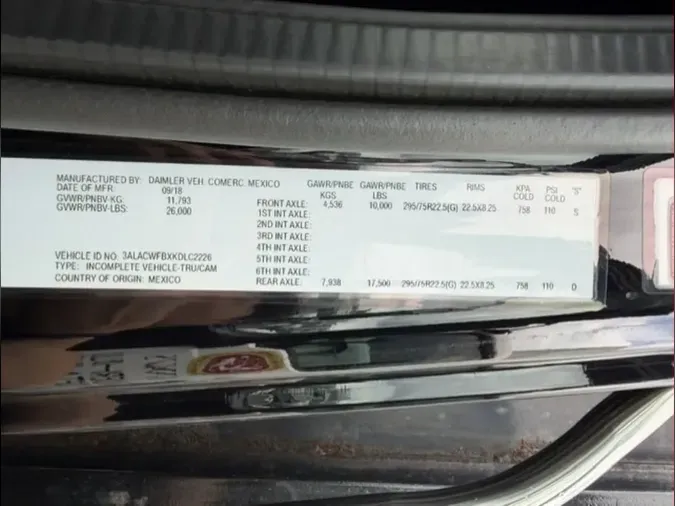 2019 FREIGHTLINER/MERCEDES M2 106