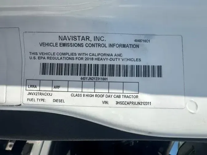 2018 International LT625