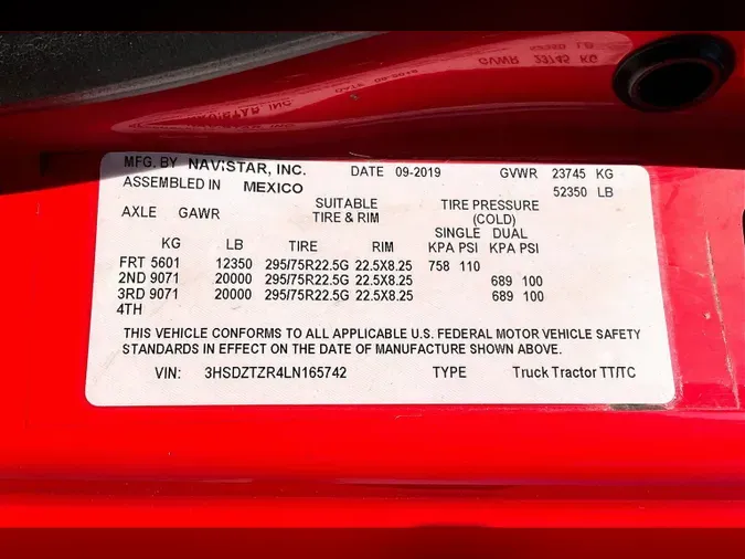 2020 INT LT625 6x4