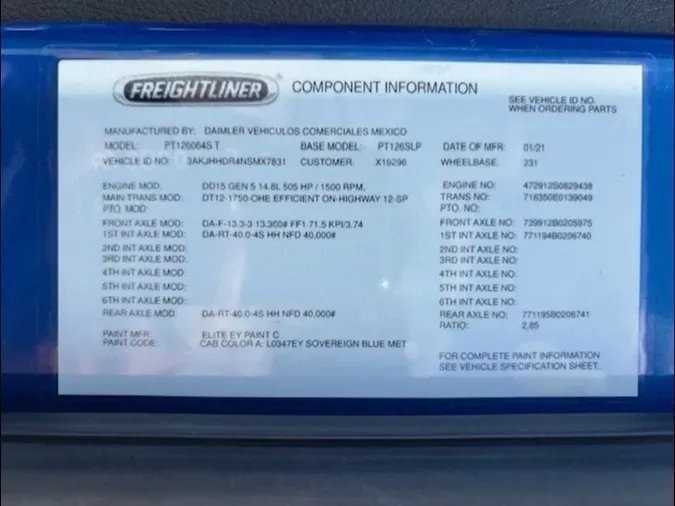 2022 Freightliner PT126SLP