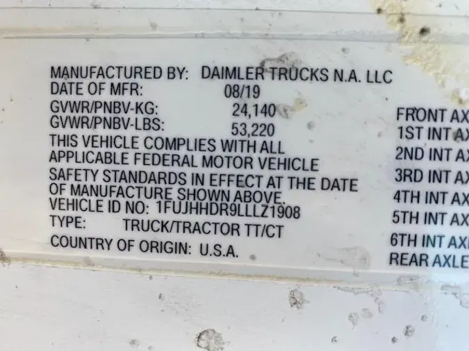 2020 Freightliner Cascadia