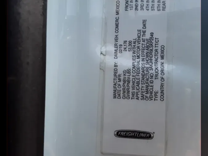 2020 FREIGHTLINER/MERCEDES NEW CASCADIA PX12664efe1841387b16f050b0de7c4ff9895fd