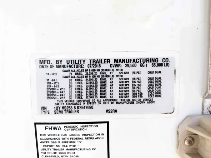 2019 UTILITY VS2RA