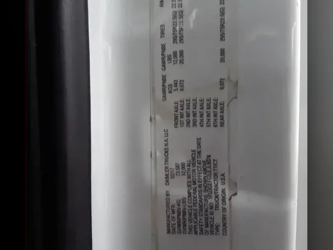 2018 FREIGHTLINER/MERCEDES CASCADIA 125f237ec0ece0d470398dac90cbbe7eda5