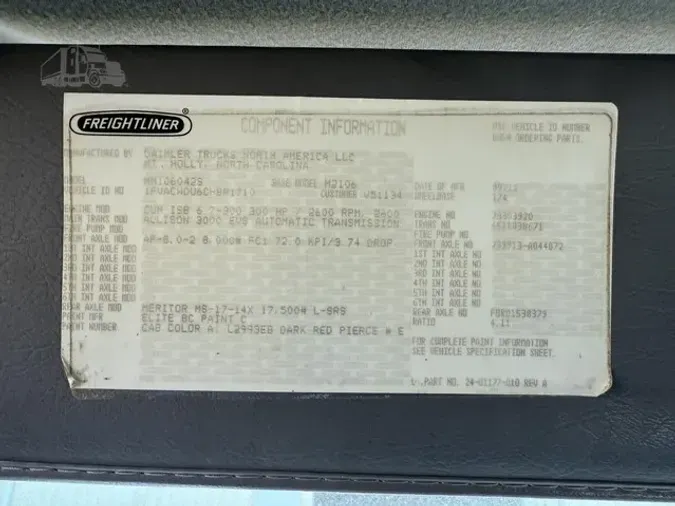 2012 FREIGHTLINER BUSINESS CLASS M2 106