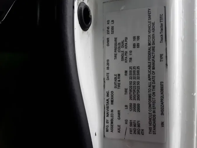 2020 NAVISTAR INTERNATIONAL LT625 DAYCAB T/Af4888f4d7ba55b7d59ef46ac84206eb3