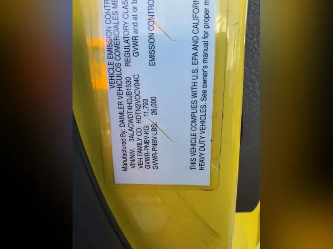 2017 FREIGHTLINER/MERCEDES M2 106f66c0005d7e2266b9f4c712d27b82870