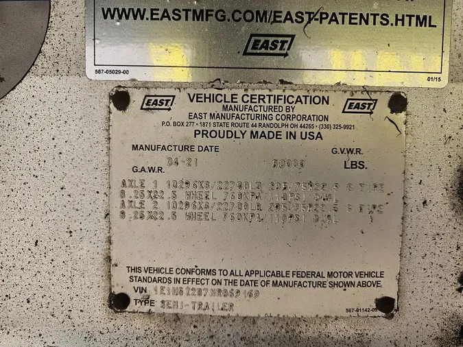 2022 EAST 53' Aluminum Flat