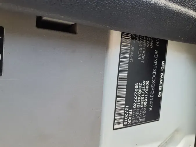 2016 MERCEDES-BENZ SPRINTER 3500