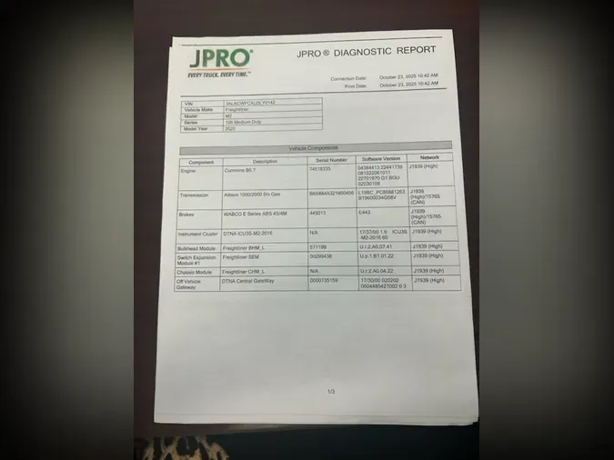 2020 FREIGHTLINER/MERCEDES M2 106