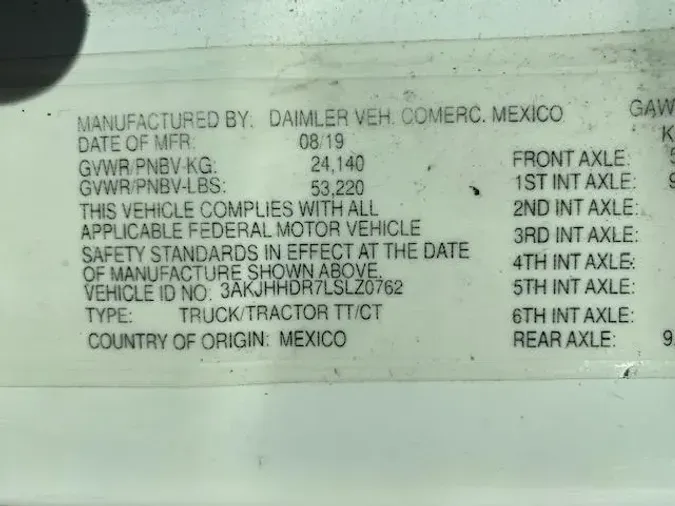 2020 Freightliner Cascadia