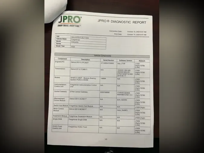 2020 FREIGHTLINER/MERCEDES NEW CASCADIA 116