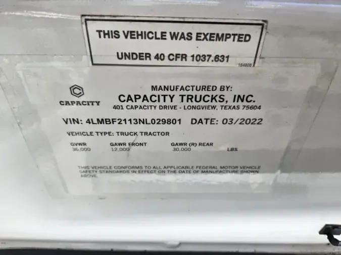 2022 Capacity TJ5000