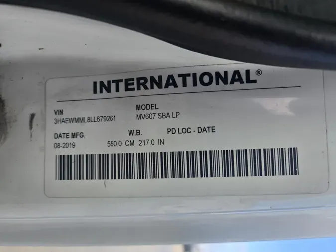 2020 International MV607