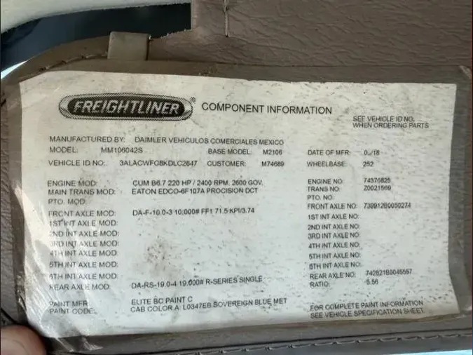 2019 Freightliner Business Class M2 106facddf087d1c72772e7e346a716f4505