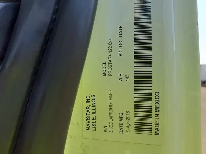 2017 NAVISTAR INTERNATIONAL PROSTAR