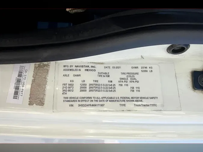 2022 INT LT625 6x4