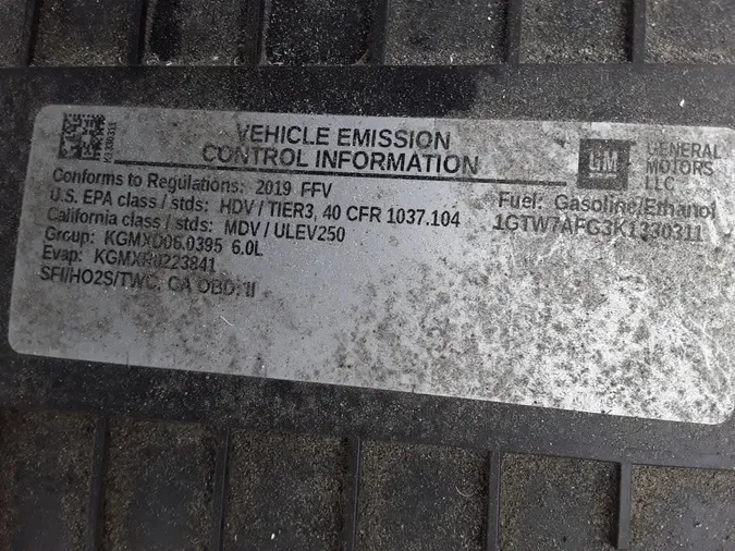 2019 GENERAL MOTORS CORP. SAVANA 3500