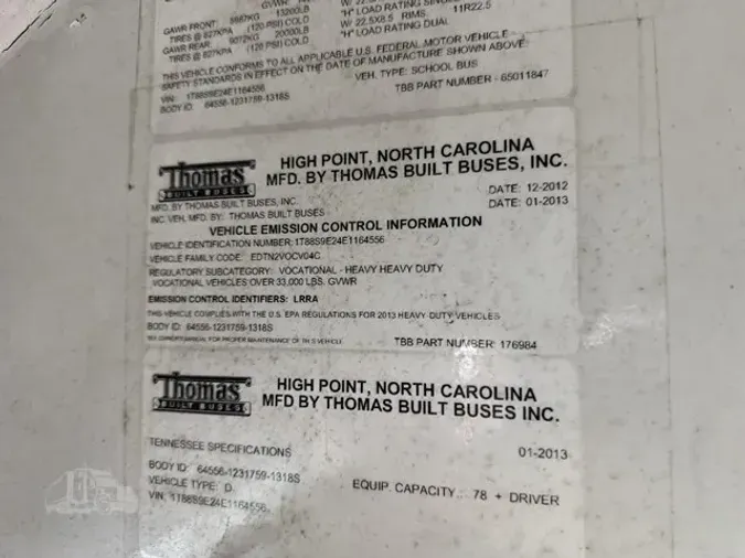 2014 THOMAS BUILT BUSES SAF-T-LINERfed70da585c8b71439d7509568eb5aee